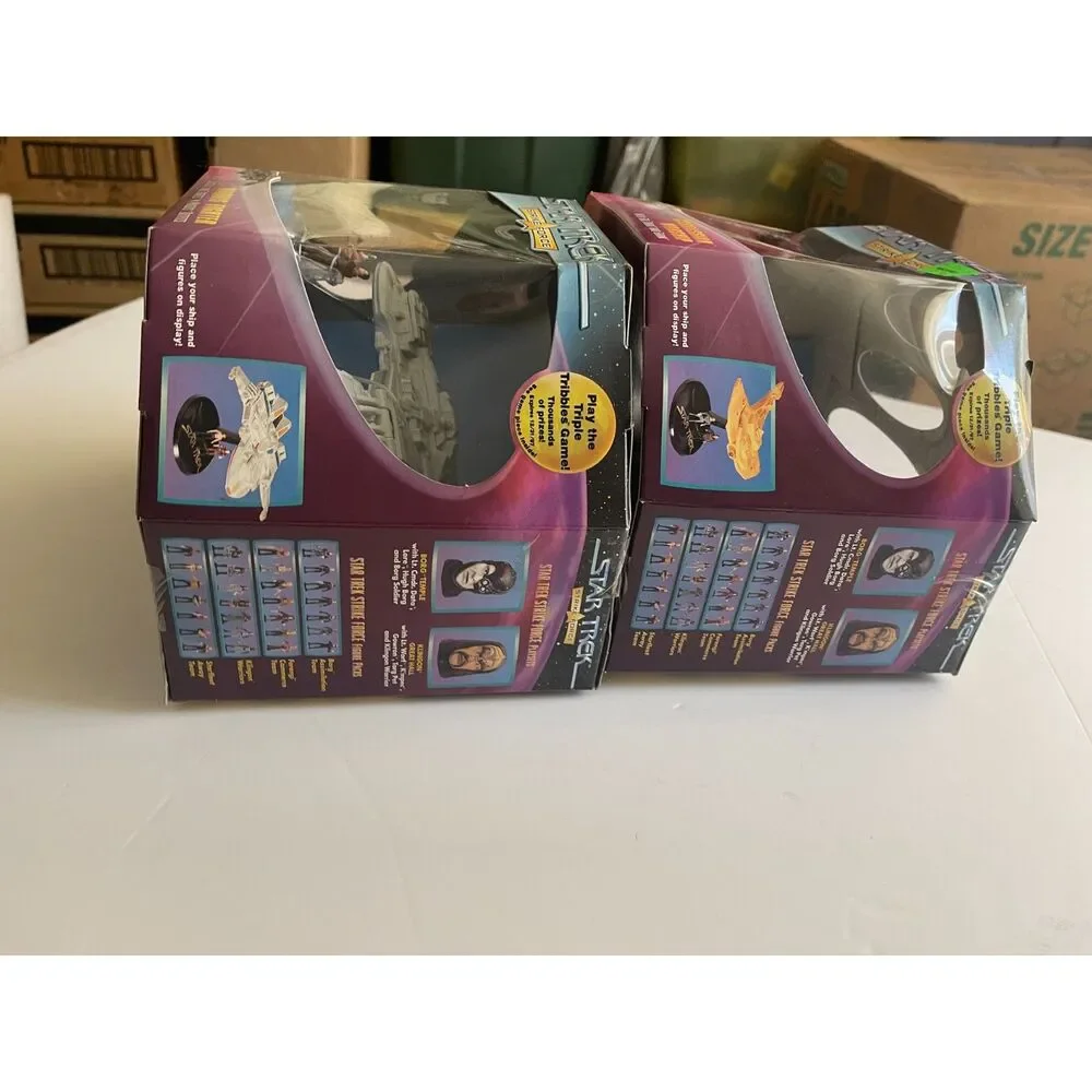 Star Trek Strike Force Lot Of 2 Boxed Ships Playmates Vintage Display Cardassian